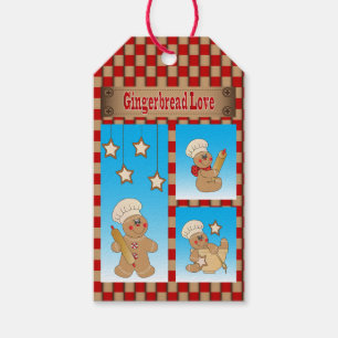Cartoon Gingerbread Men Bakers Gift Tags