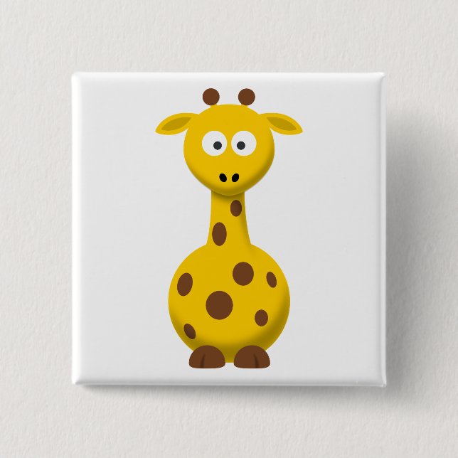 Cartoon Giraffe Button (Front)