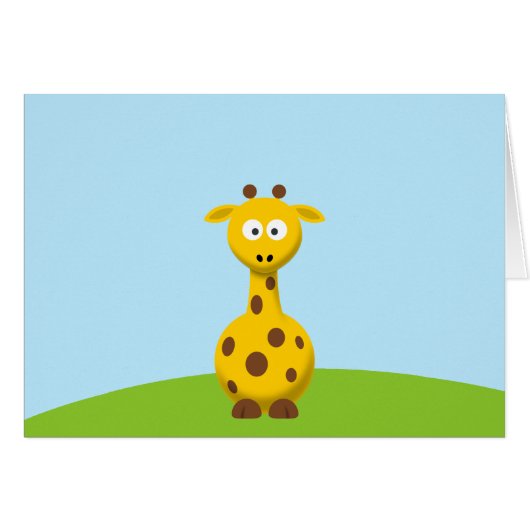 Cartoon Giraffe Cards (Front Horizontal)