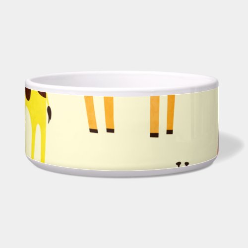 Cartoon Giraffe Colorful Vintage Pattern Bowl