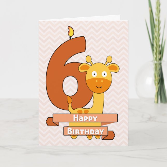 Cartoon Giraffe for Child's Birthday Card (Front)