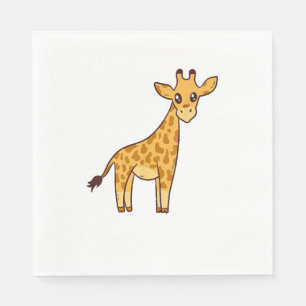 Cartoon Giraffe I Kids I Toddler Giraffe Napkins