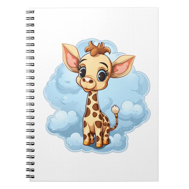 Cartoon giraffe illustration notebook (Front)