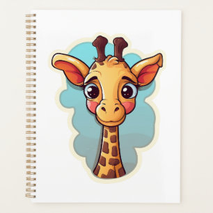 Cartoon giraffe illustration planner