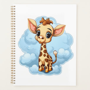 Cartoon giraffe illustration planner