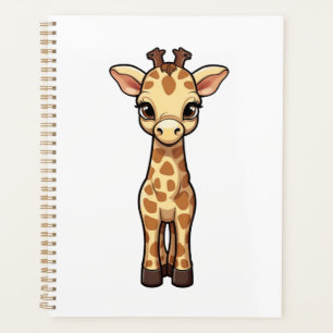 Cartoon giraffe illustration planner