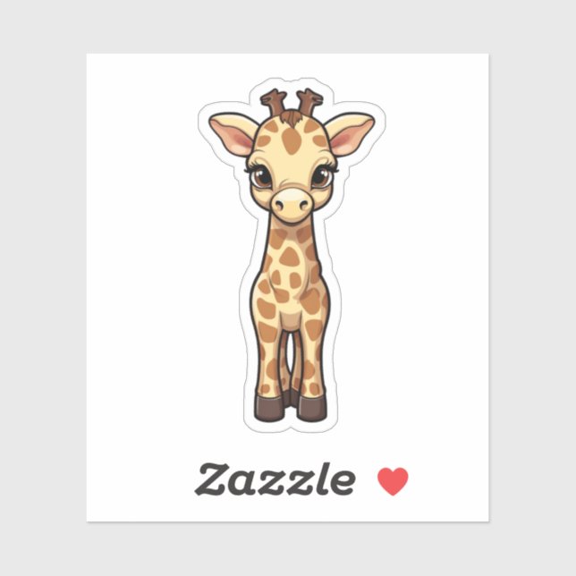 Cartoon giraffe illustration sticker (Sheet)