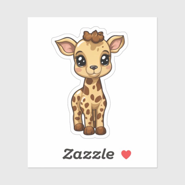 Cartoon giraffe illustration sticker (Sheet)