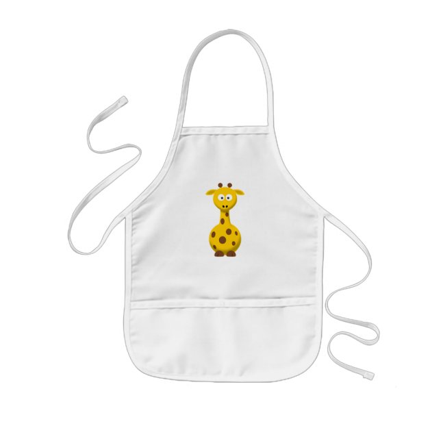 Cartoon Giraffe Kids' Apron (Front)