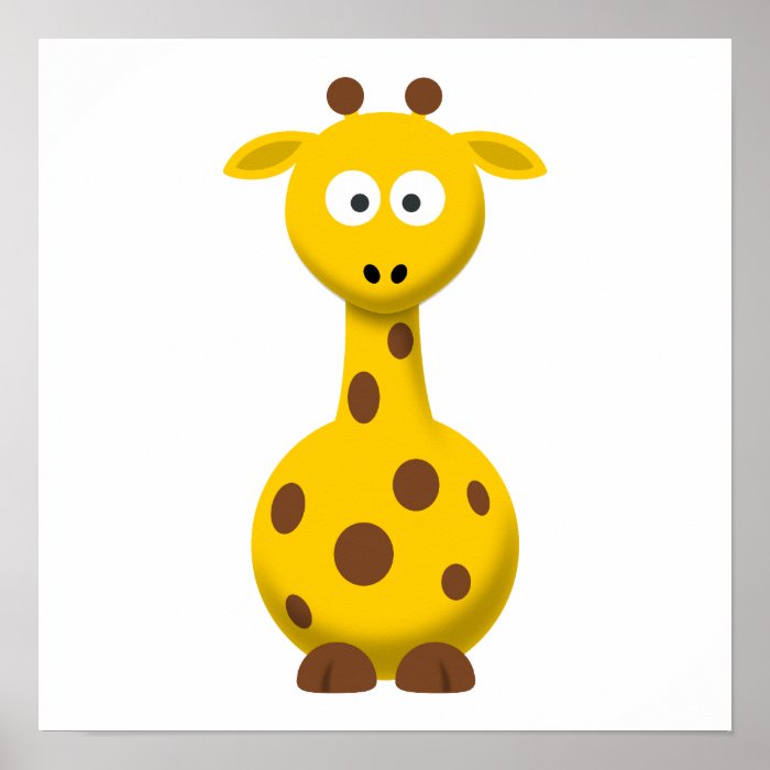 Cartoon Giraffe Print