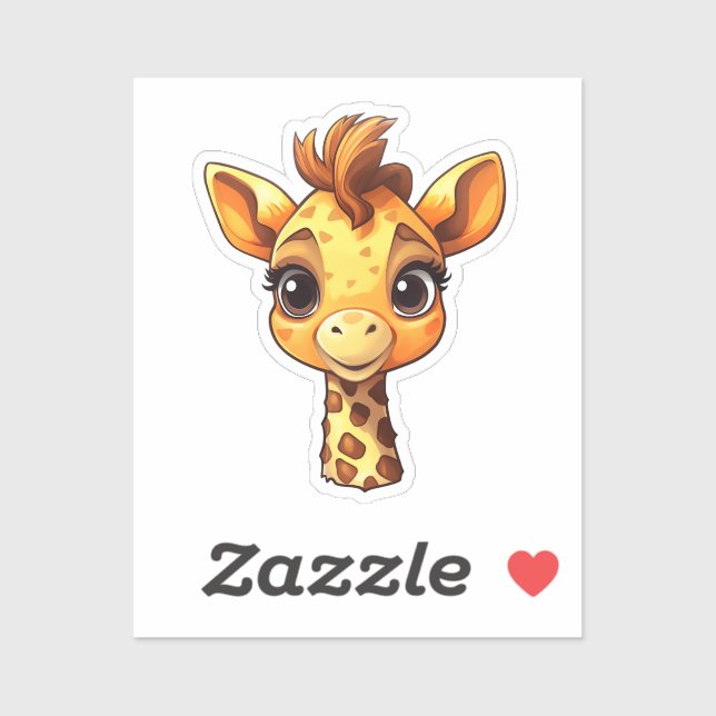 Cartoon giraffe sticker (Sheet)