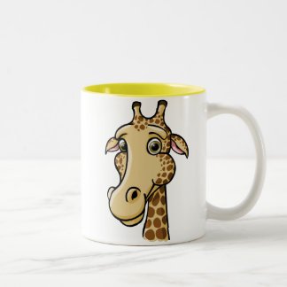 Cartoon Giraffe Two-Tone Coffee Mug