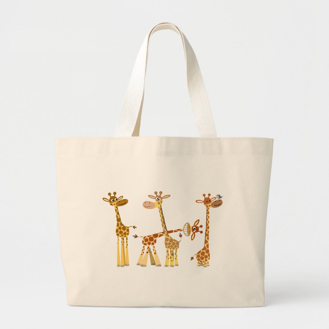 Cartoon Giraffes: The Herd bag | Zazzle