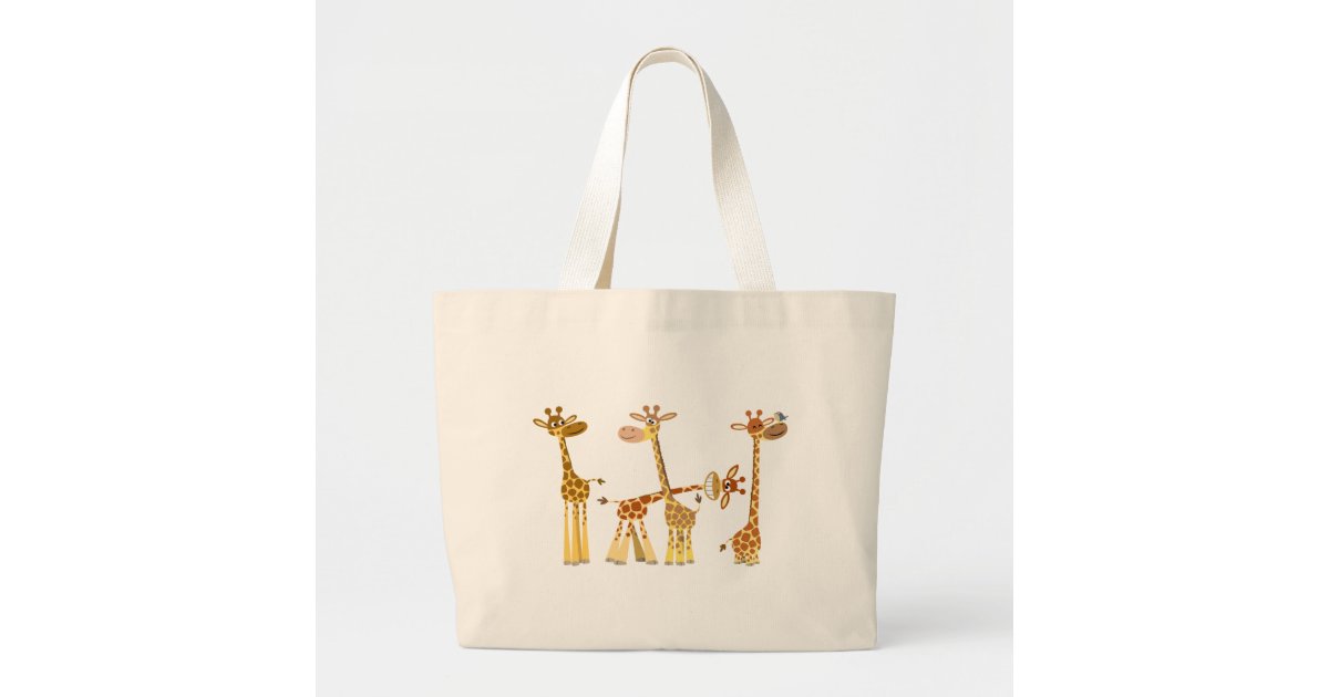 Cartoon Giraffes: The Herd bag | Zazzle