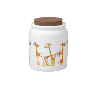 Cartoon Giraffes: The Herd Candy Jar