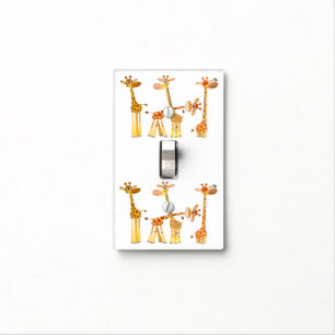 Cartoon Giraffes: The Herd Light Switch Cover