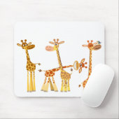 Cartoon Giraffes: The Herd mousepad (With Mouse)