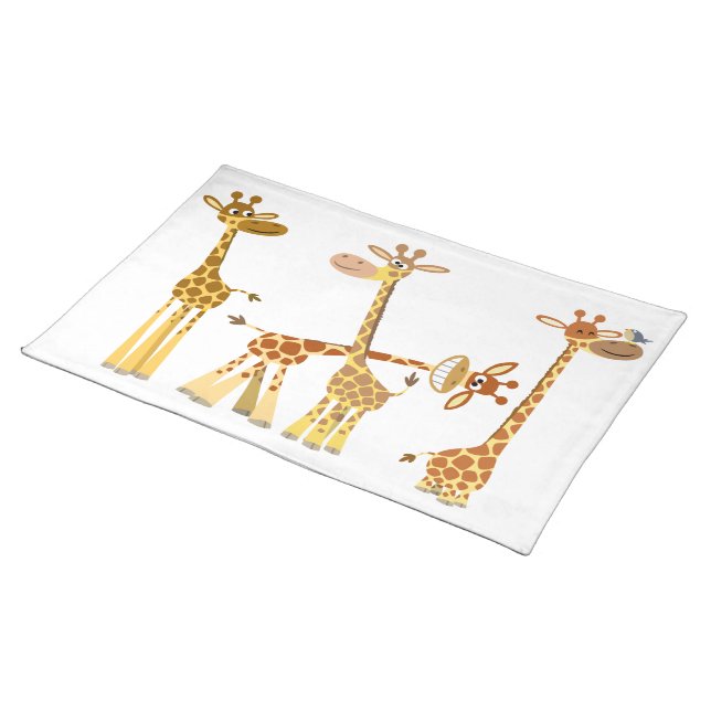 Cartoon Giraffes: The Herd Placemat (On Table)