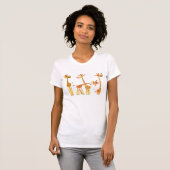 Cartoon Giraffes: The Herd Women T-shirt (Front Full)