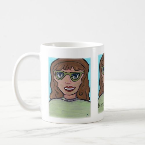 Cartoon Girl Custom Preppy Art Personality Coffee Mug