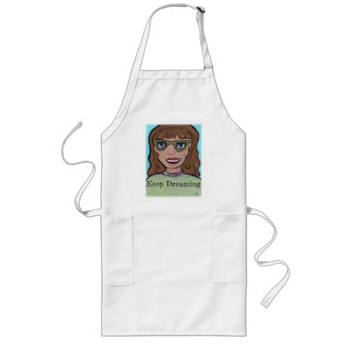 Cartoon Girl Custom Preppy Unique Art Long Apron