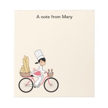 Cartoon Girl Recipe Notepad by ShopDesigns at Zazzle