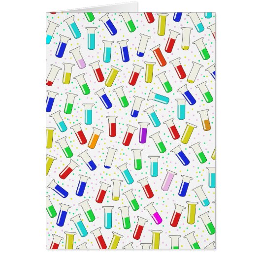 Cartoon glass test tubes cards (Front)
