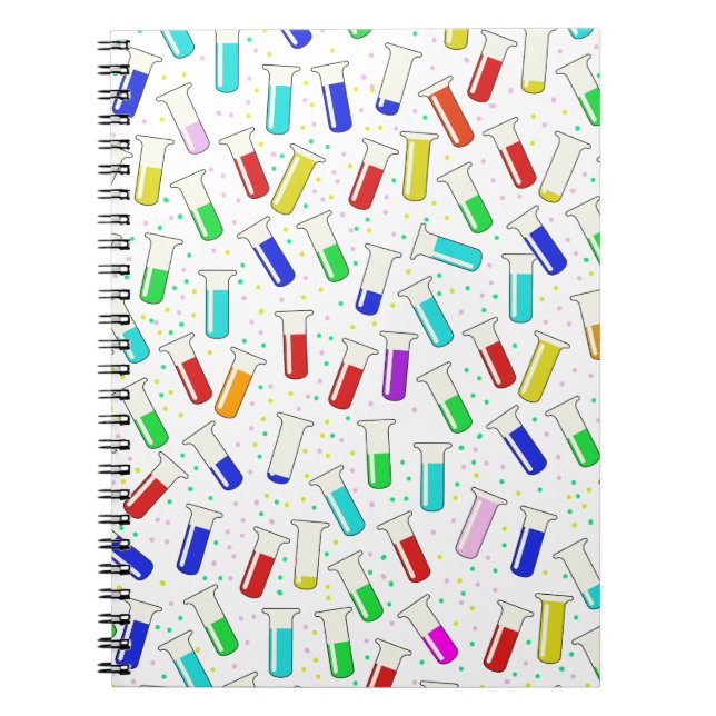 Cartoon glass test tubes notebook (Front)