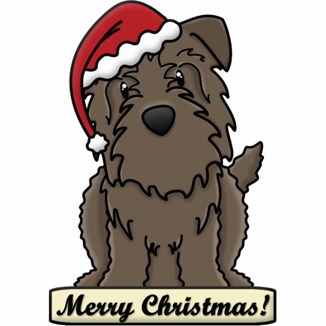 Cartoon Glen of Imaal Terrier Christmas Ornament (Front)