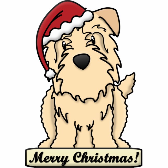 Cartoon Glen of Imaal Terrier Christmas Ornament (Front)