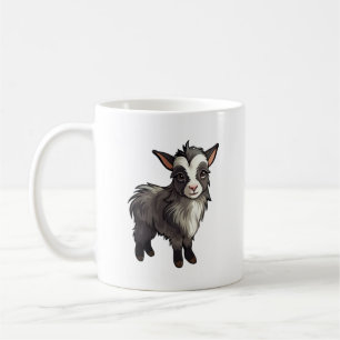 Cartoon goat illustration coffee mug