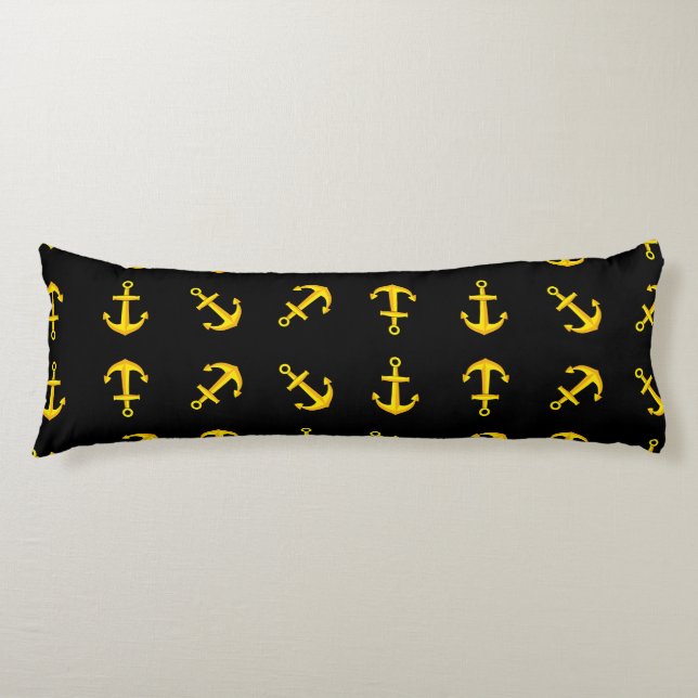 Cartoon Golden Boat Anchor Set Body Pillow (Front)