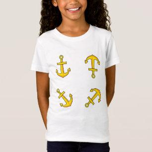 Cartoon Golden Boat Anchor Set T-Shirt