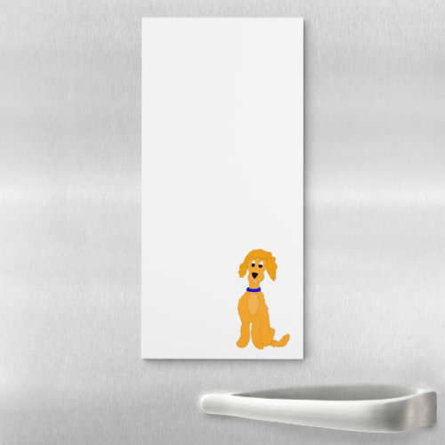 Cartoon golden Daisy Doodle Dog Magnetic Notepad