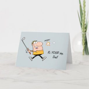 Cartoon Golf Father's Day Card