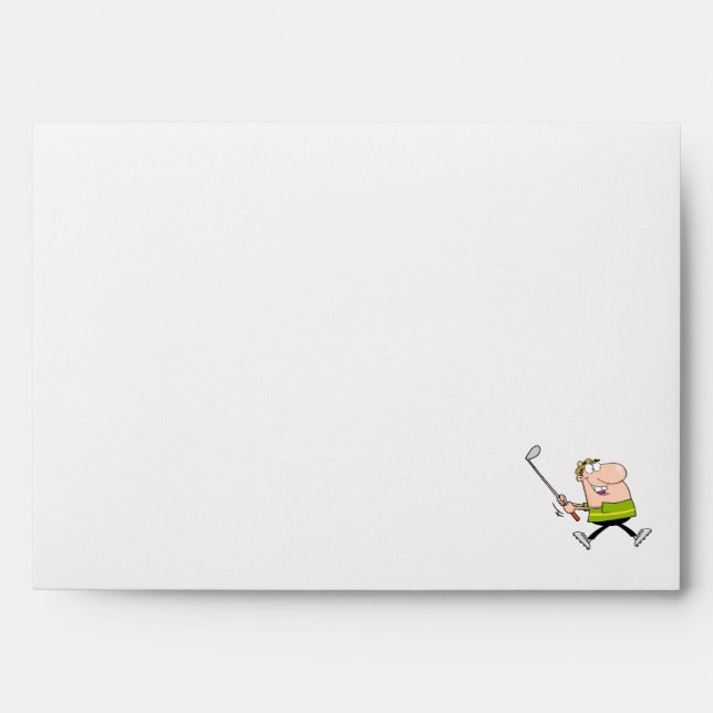 Cartoon Golfer design Envelope (Front)