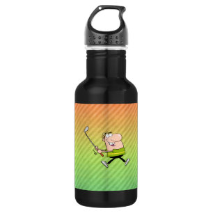 Cartoon Golfer design Water Bottle