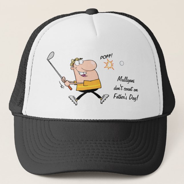 Cartoon Golfer Father's Day Hat (Front)