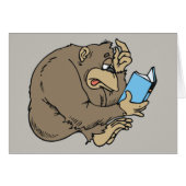 cartoon gorilla reading book (Front Horizontal)