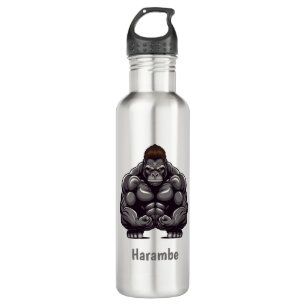 Cartoon Gorilla Stainless Steel Water Bottle