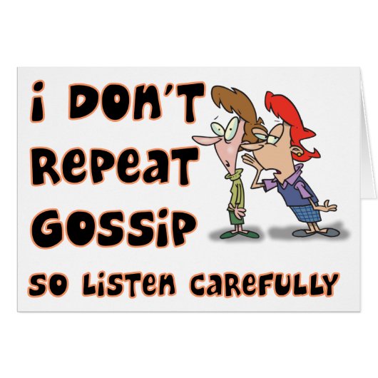 Cartoon Gossip Cards (Front Horizontal)