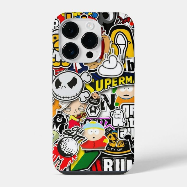 Cartoon graffiti  iphone case (Back)