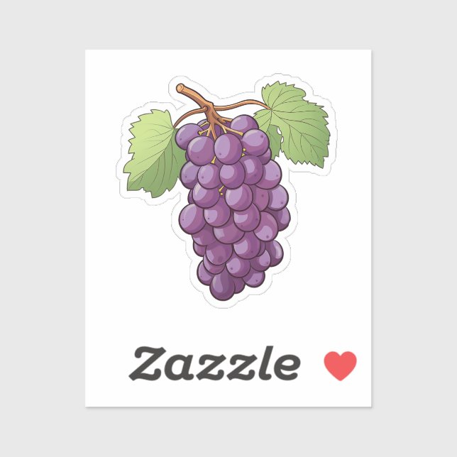 Cartoon grapes sticker (Sheet)