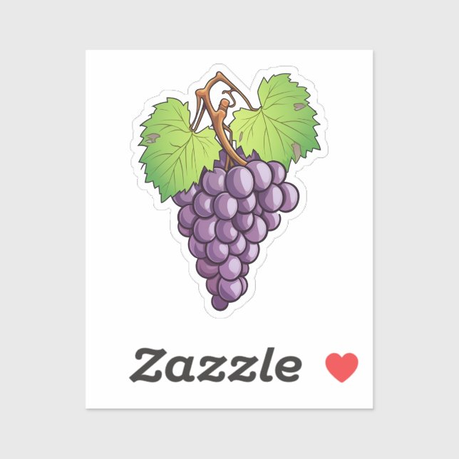 Cartoon grapes sticker (Sheet)
