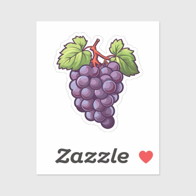 Cartoon grapes sticker (Sheet)