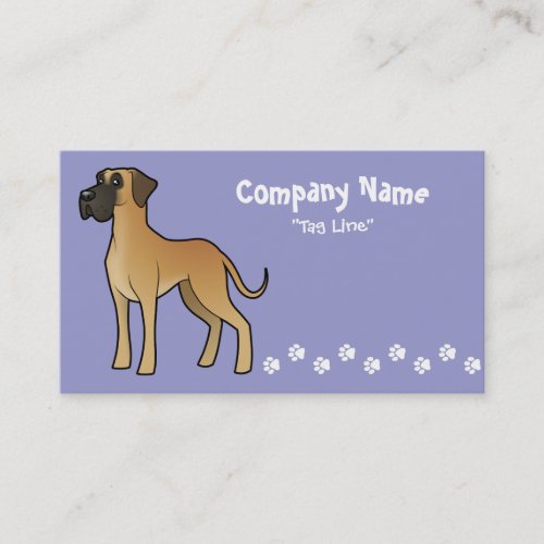 Cartoon Great Dane Business Cards