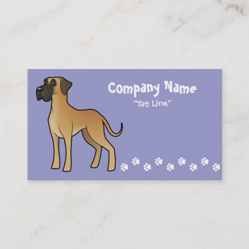 Customizable Cartoon Great Dane Business Cards