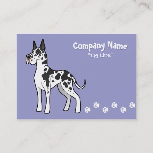 Customizable Cartoon Great Dane Business Cards