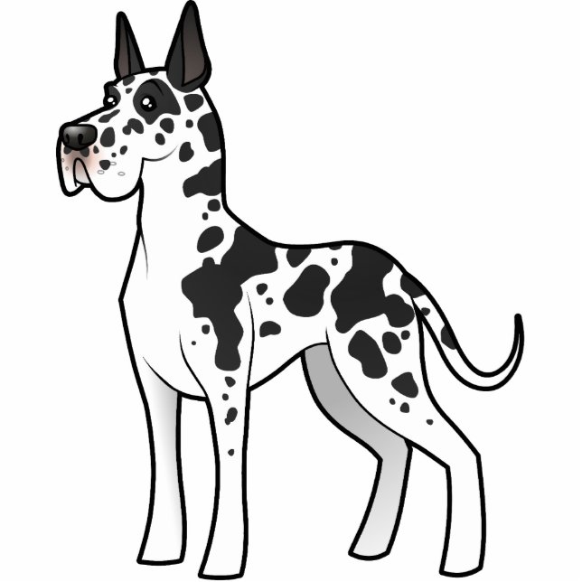 Cartoon Great Dane Statuette (Front)
