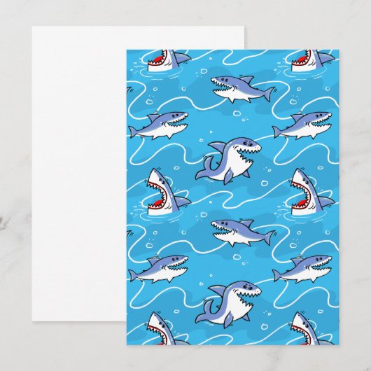 Cartoon Great White Sharks (Front/Back)